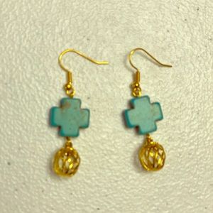 Complimentary gift. Turquoise Spiral Earrings